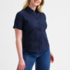 Ladies Pinpoint Oxford Half Sleeve Shirt